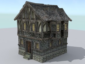 medieval town house 4 3D मॉडल