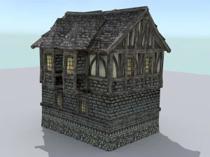 medieval town house 4 3D Model