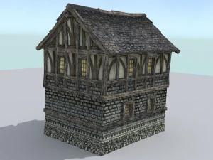 medieval town house 4 3D Model