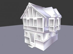medieval town house 4 3D Model