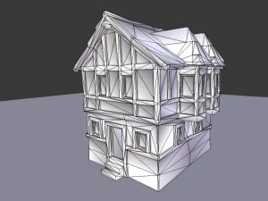 medieval town house 4 3D Model