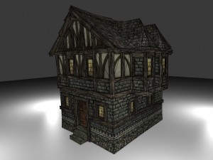 medieval town house 4 3D 모델