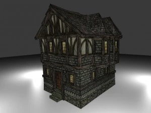 medieval town house 4 3D Model