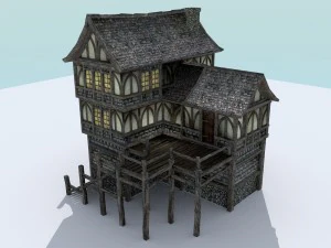 medieval town house 6 3D Model