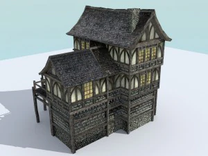 medieval town house 6 3D Model