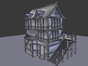 medieval town house 6 3D Model