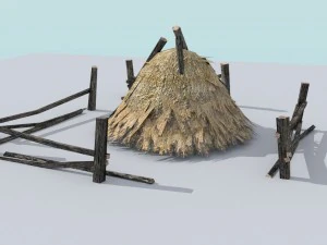 hay bales pack 3D Model
