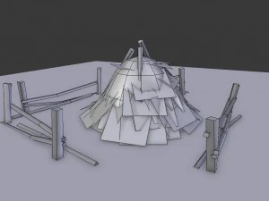 hay bales pack 3D Model