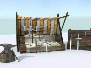 ortaçağ durak 3D Model