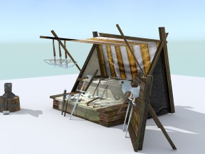 medieval stall Modello 3D