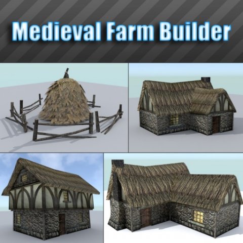 medieval farm builder 3D 模型 .c4d .max .obj .3ds .fbx .stl .blend 