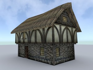 medieval farm house 1 3D Model