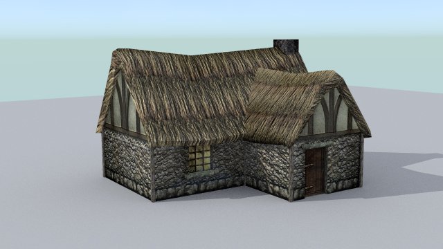medieval farm house 2 Modelo 3D .c4d .max .obj .3ds .fbx .stl .blend 