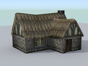 medieval farm house 2 3D Model