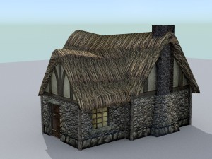 medieval farm house 2 Modelo 3D