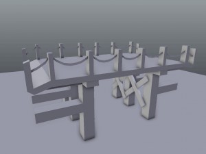 old wooden bridge Modelo 3D