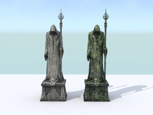 wizard statues Model 3D