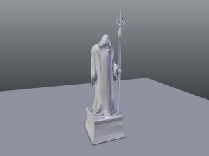 wizard statues Model 3D