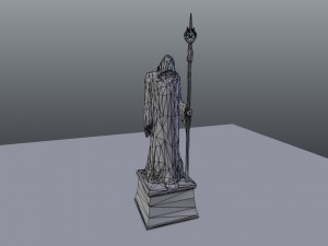 wizard statues Model 3D