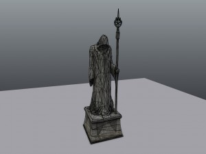 wizard statues Model 3D