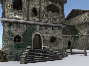 medieval city storehouse 3D Model