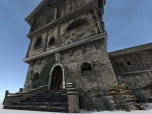 medieval city storehouse 3D Model