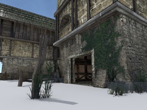 medieval city storehouse 3D Model