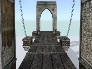 medieval city drawbridge 3D 모델