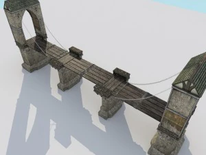 medieval city drawbridge 3D Model
