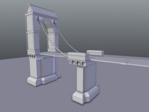 medieval city drawbridge 3D 모델
