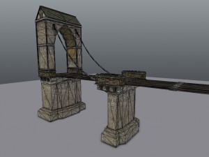 medieval city drawbridge 3D 모델