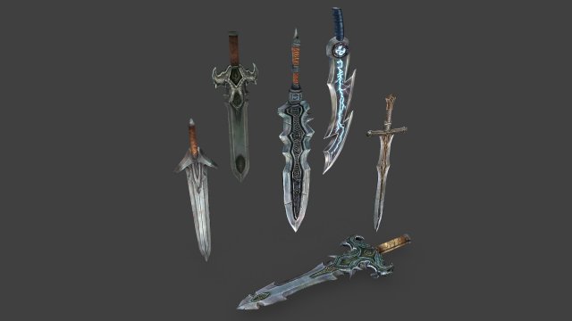 medieval sword pack 1 Modelo 3D .c4d .max .obj .3ds .fbx .stl .blend 