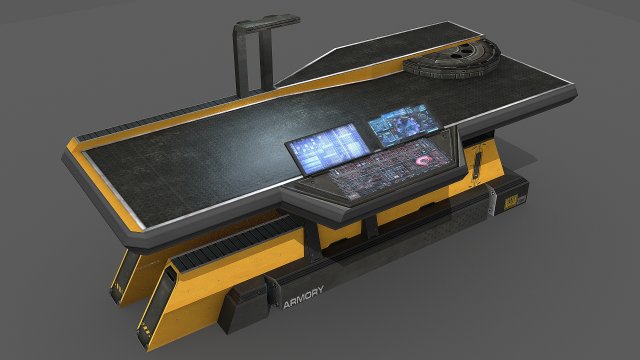 sci fi repair table 3D Model .c4d .max .obj .3ds .fbx .stl .blend 