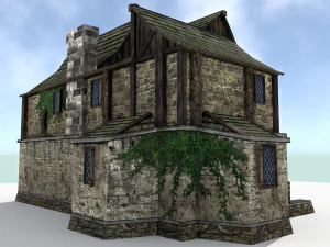 medieval city tavern 3D Model