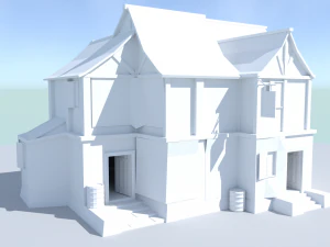 medieval city tavern 3D Model