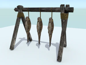 p&aacute;ssaros pendurados Modelo 3D