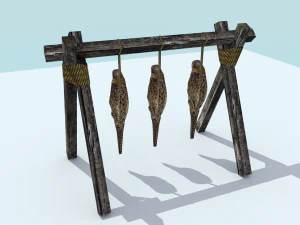 p&aacute;ssaros pendurados Modelo 3D