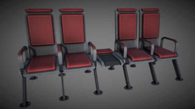 industrial chair modular pack Modèle 3D .c4d .max .obj .3ds .fbx .stl .blend 