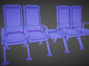 industrial chair modular pack Modèle 3D