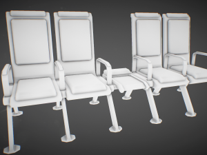 industrial chair modular pack Modèle 3D