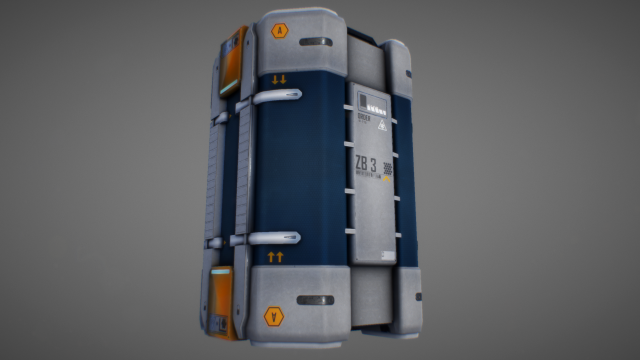 sci fi container 01 3D Model .c4d .max .obj .3ds .fbx .stl .blend 