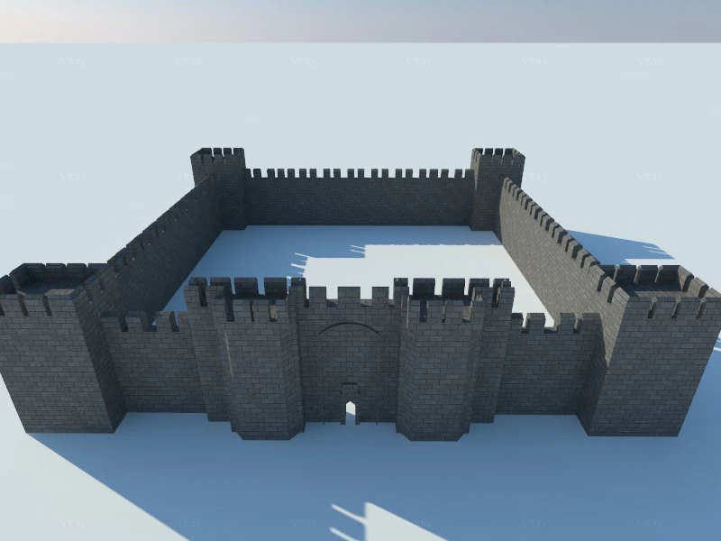 medieval castle 3D Model .c4d .max .obj .3ds .fbx .stl .blend 