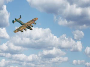 lancaster military 3d fighter model 3D Model