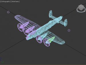 lancaster military 3d fighter model Modelo 3D