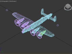 lancaster military 3d fighter model 3D Model