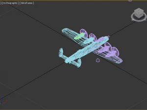 lancaster military 3d fighter model 3D Model