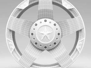 kmc xd775 rockstar dragster rim 3D Model