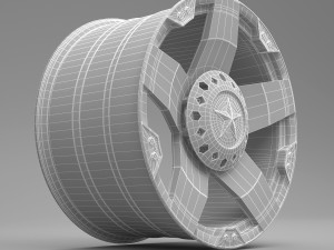 kmc xd775 rockstar dragster rim 3D Model