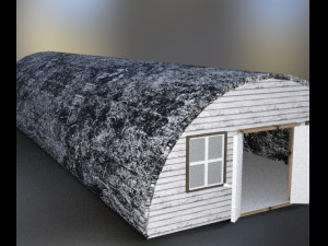 nissen hut garage estabulo 3D 模型