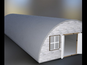 nissen hut garage estabulo 3D 模型